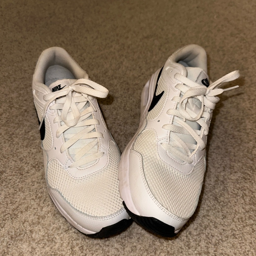 Nike White Sneakers with Black Accents